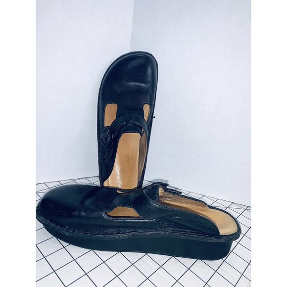 Alegria 9.5 EUR 40 Black Leather Clogs Mule Slip-On ALG-601 Nursing PG Lite EUC - Picture 4 of 11